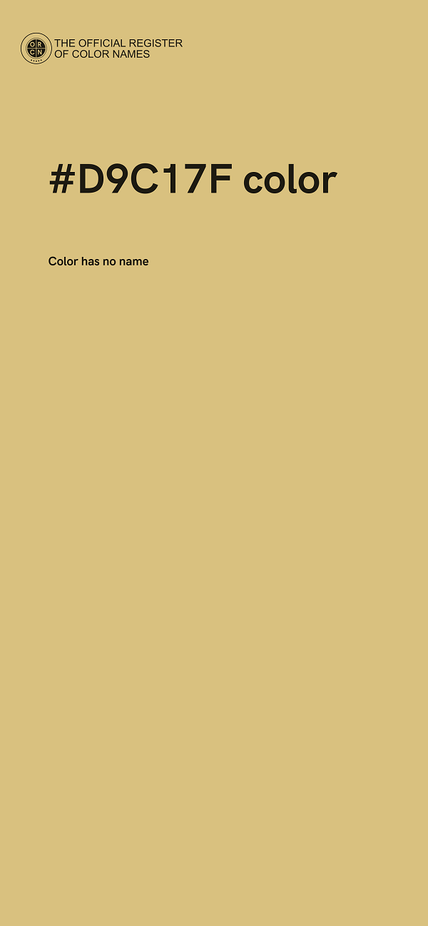 #D9C17F color image