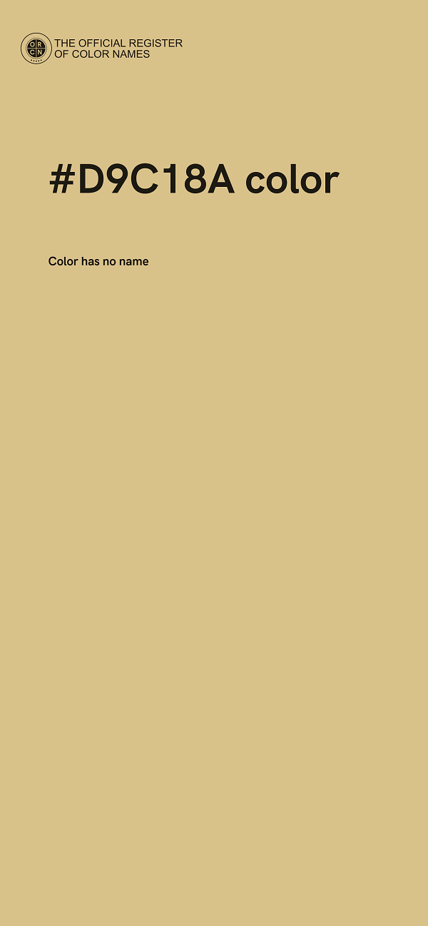 #D9C18A color image