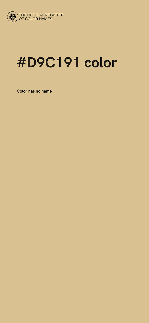 #D9C191 color image