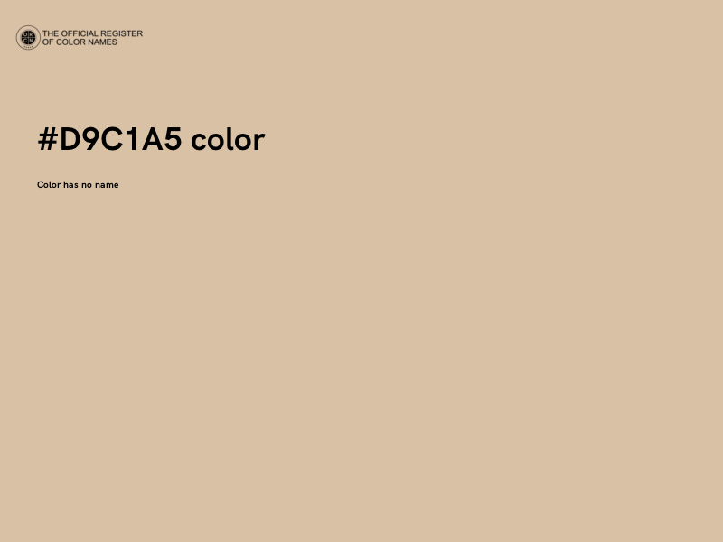 #D9C1A5 color image
