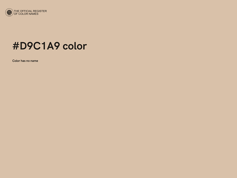 #D9C1A9 color image