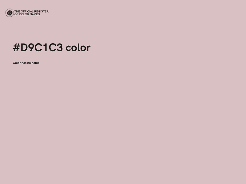 #D9C1C3 color image