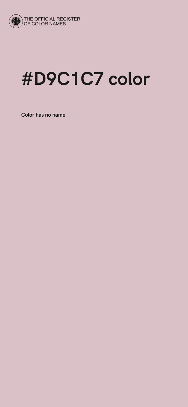#D9C1C7 color image