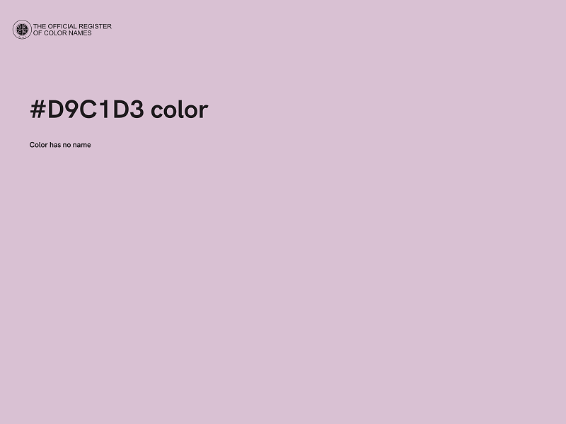 #D9C1D3 color image