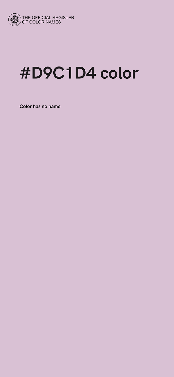 #D9C1D4 color image