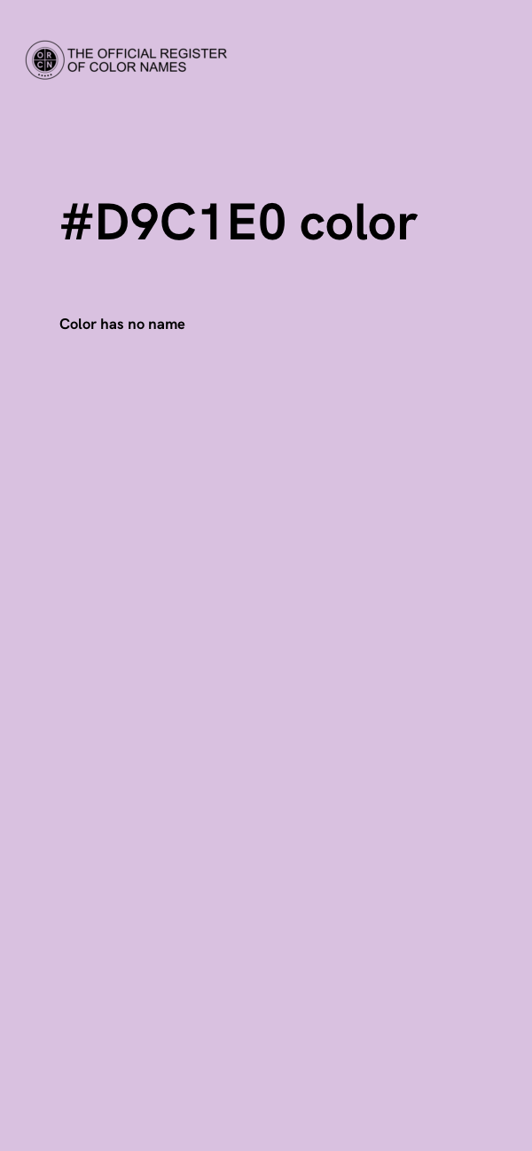 #D9C1E0 color image
