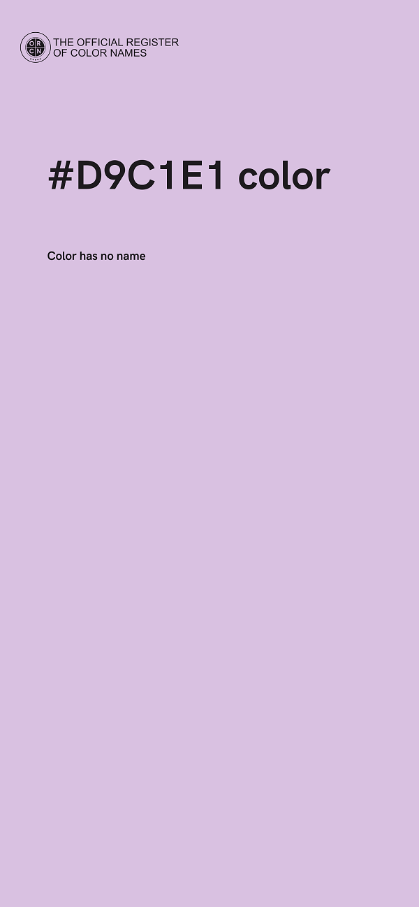 #D9C1E1 color image