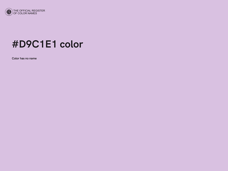#D9C1E1 color image