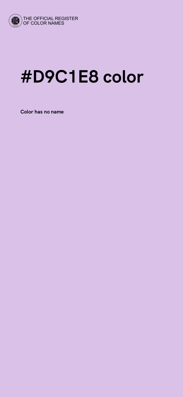 #D9C1E8 color image