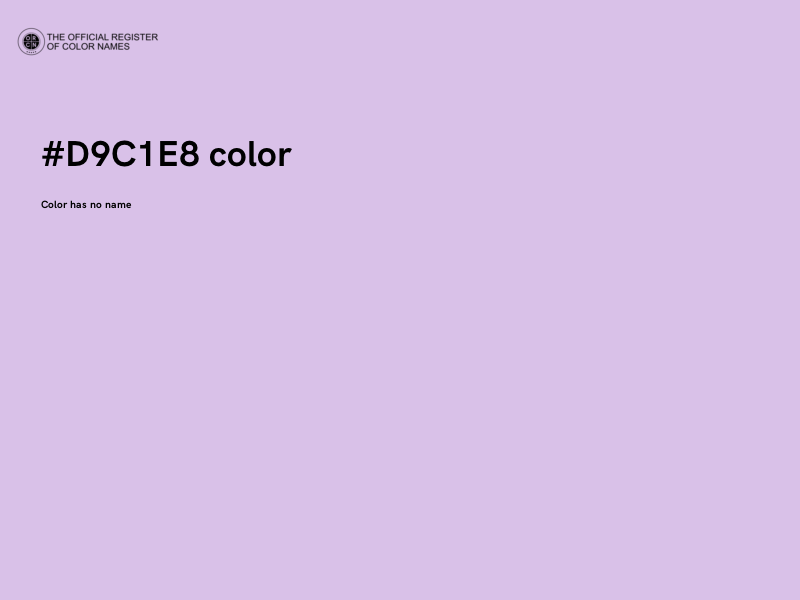 #D9C1E8 color image