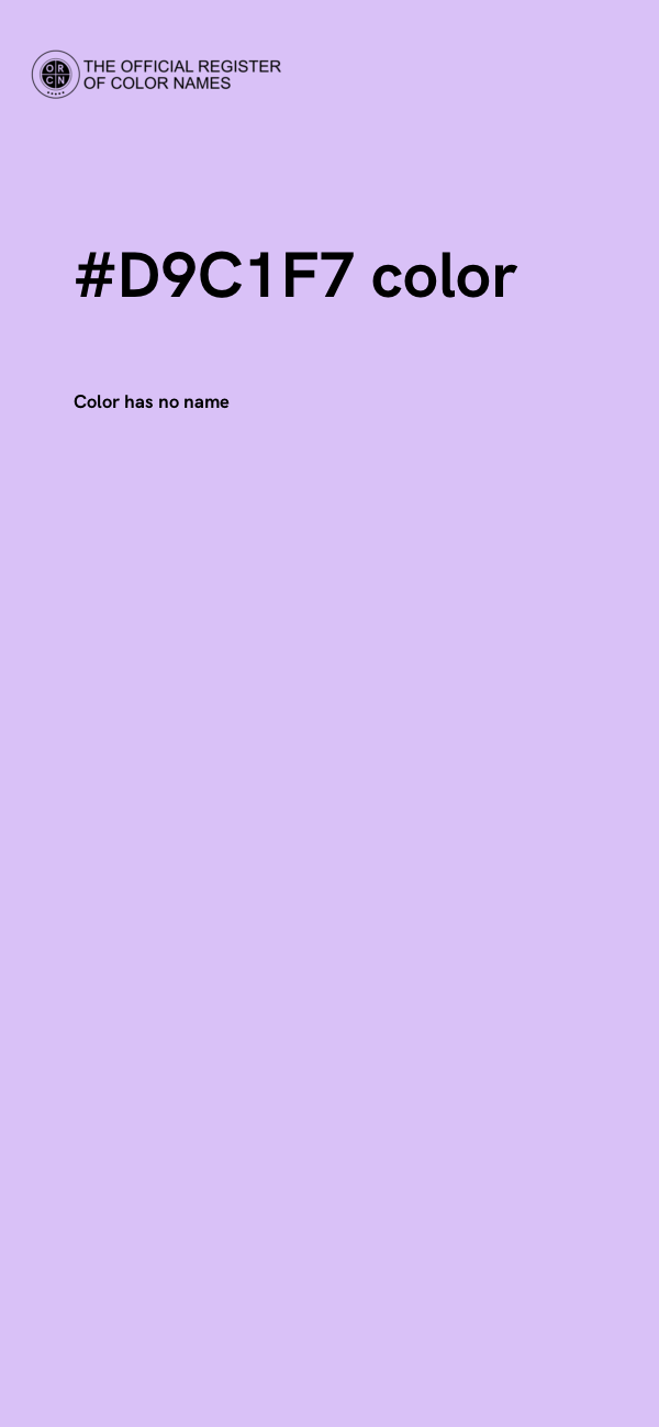 #D9C1F7 color image
