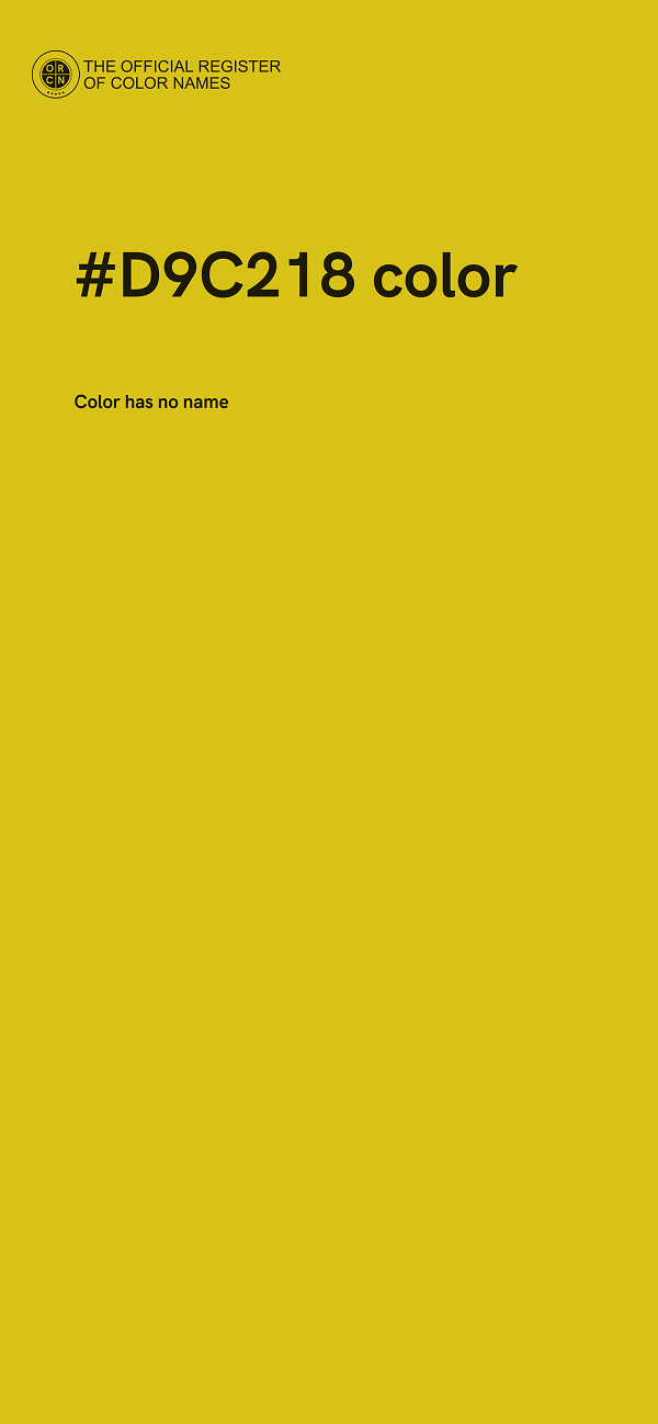 #D9C218 color image