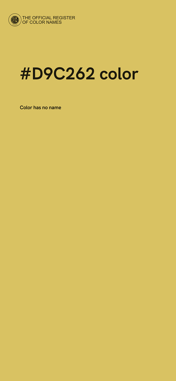 #D9C262 color image