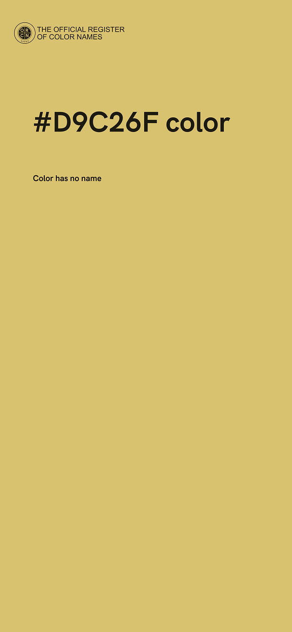 #D9C26F color image