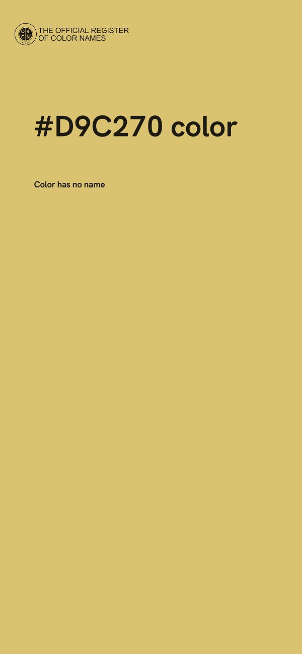 #D9C270 color image