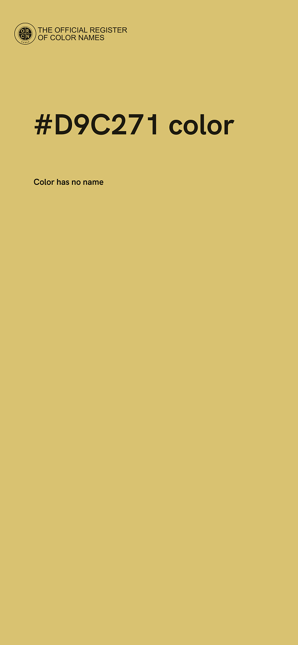 #D9C271 color image