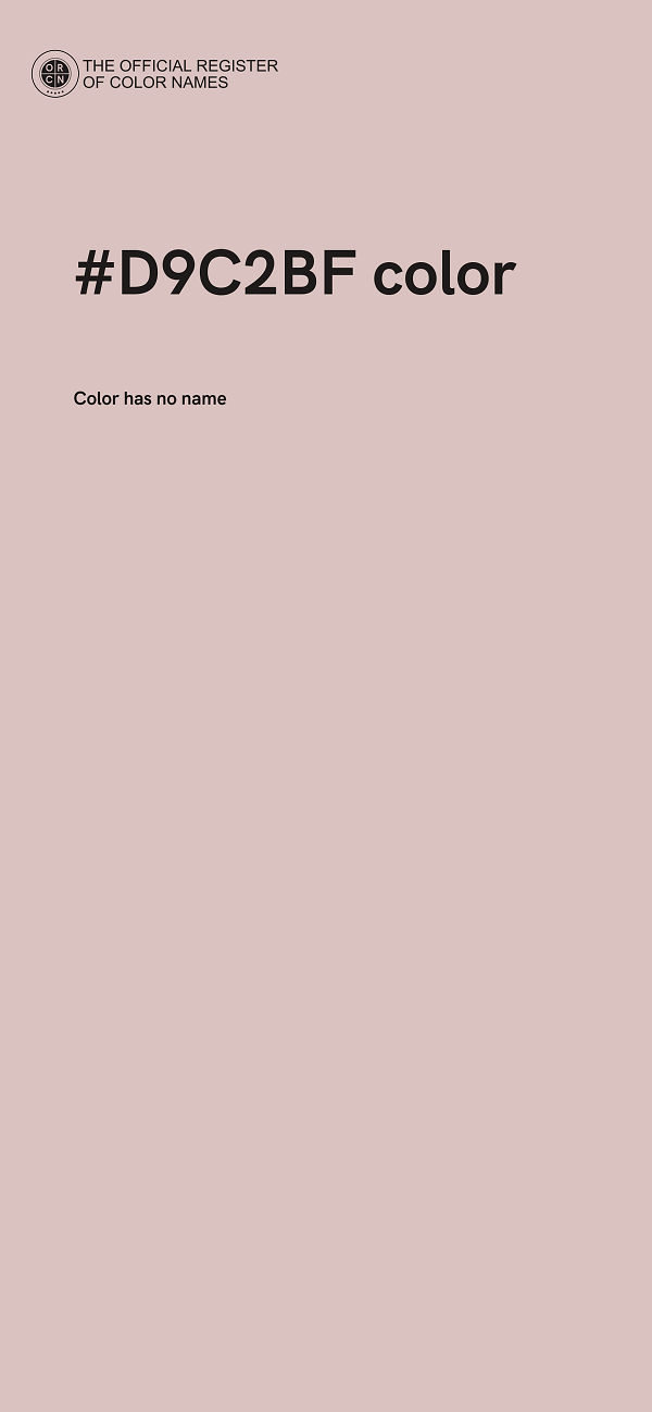 #D9C2BF color image