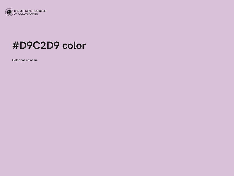 #D9C2D9 color image