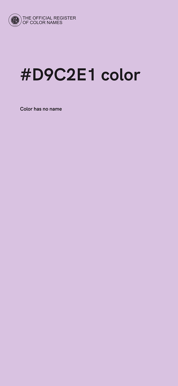#D9C2E1 color image