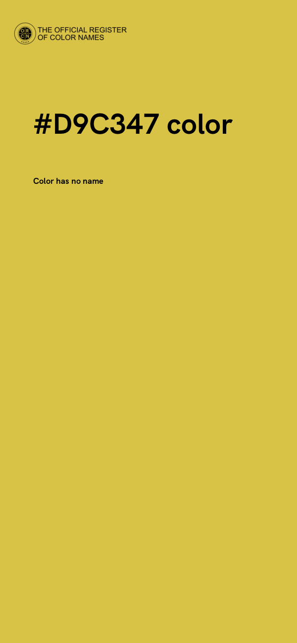 #D9C347 color image