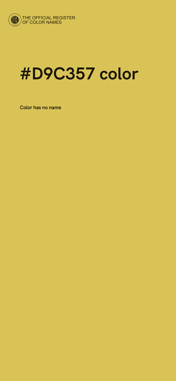 #D9C357 color image