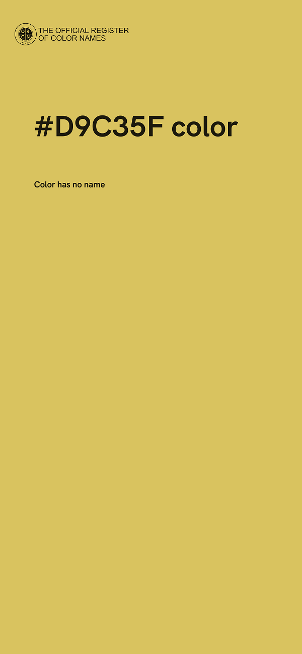#D9C35F color image