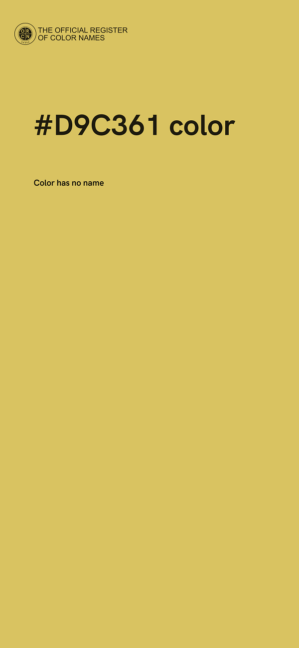 #D9C361 color image