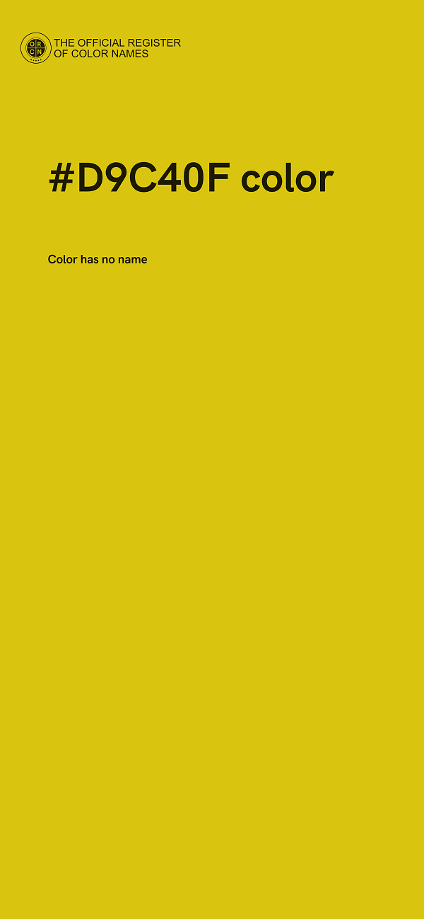 #D9C40F color image