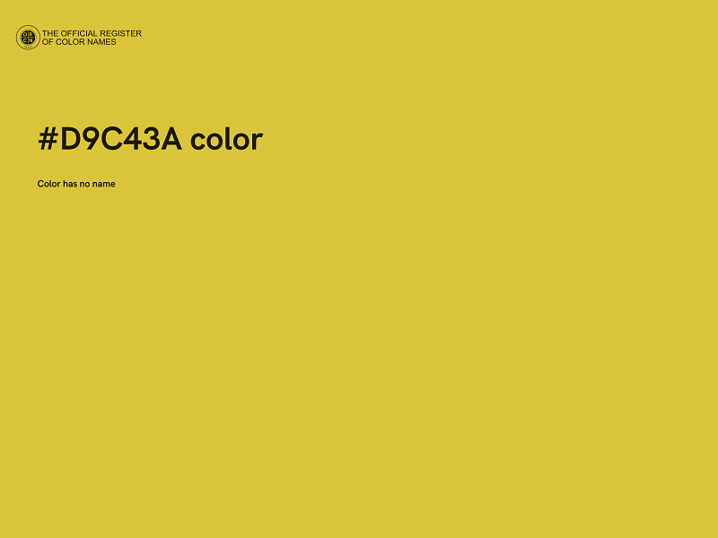 #D9C43A color image