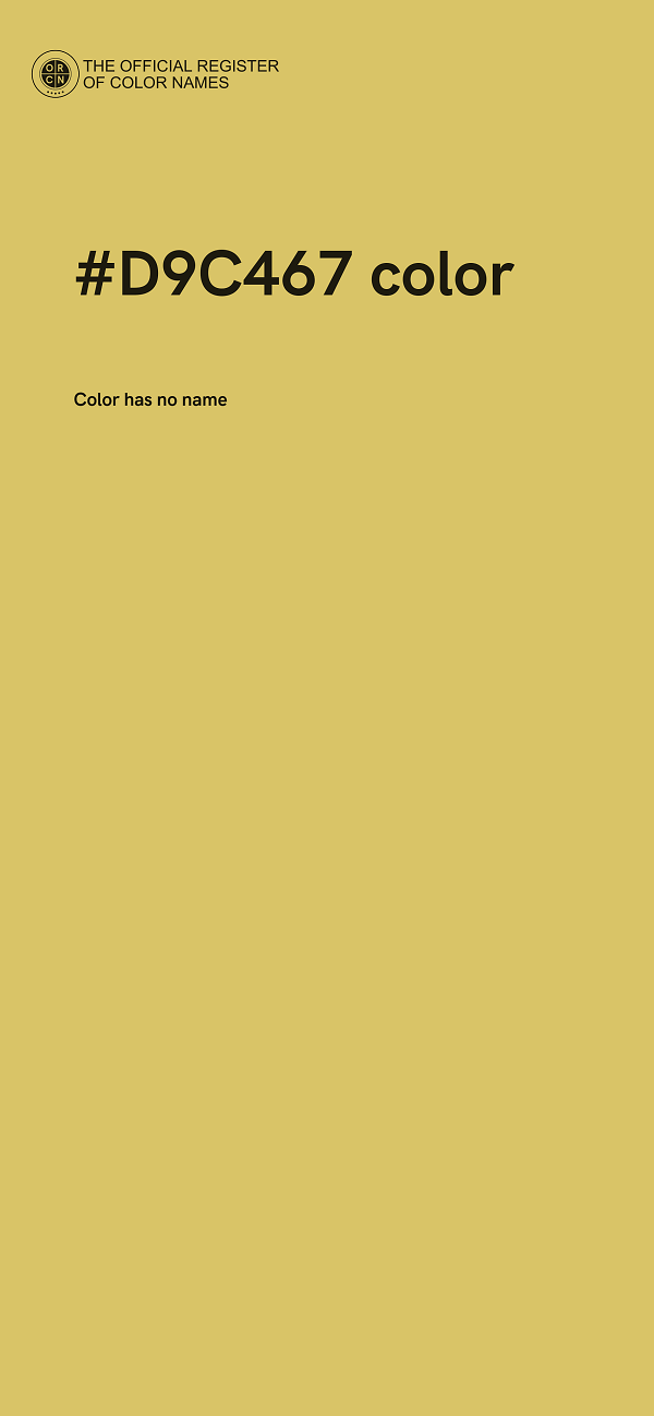 #D9C467 color image
