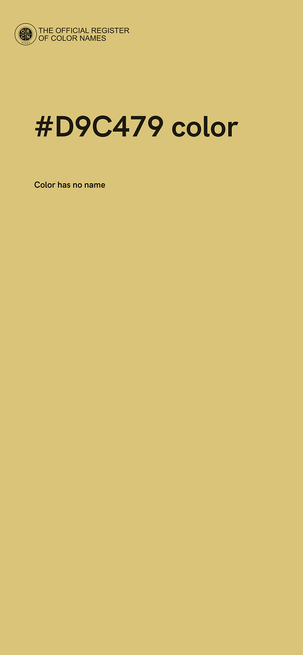 #D9C479 color image