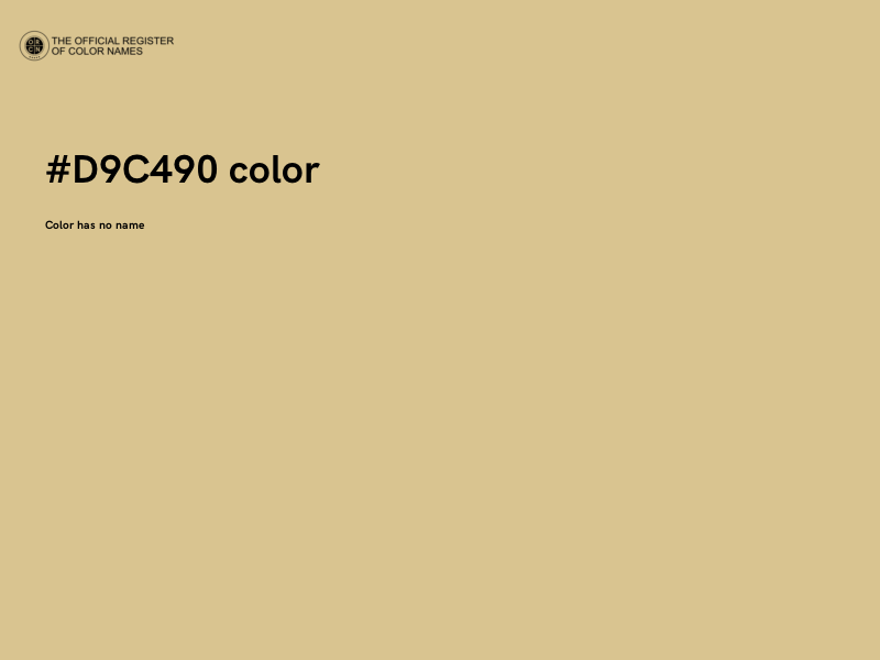 #D9C490 color image
