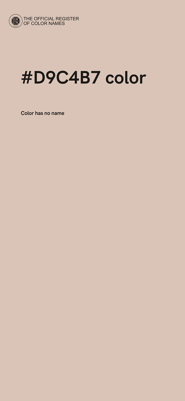 #D9C4B7 color image