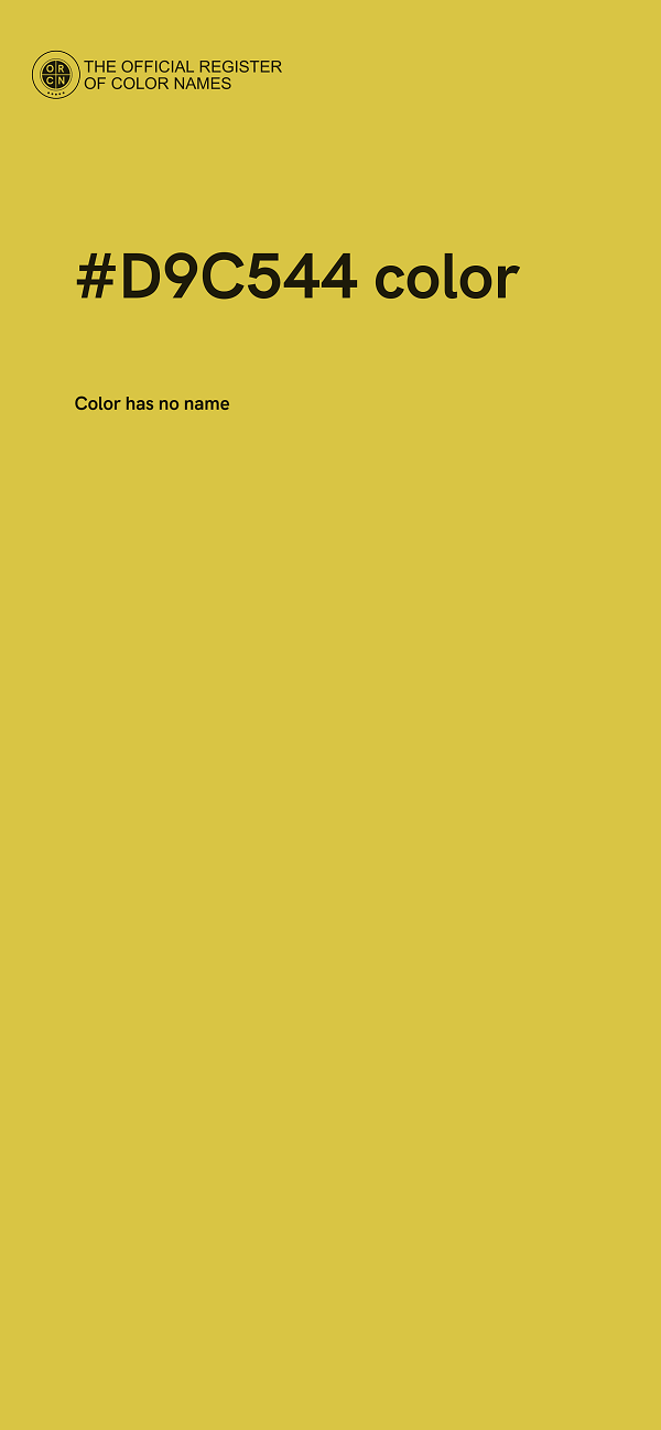 #D9C544 color image