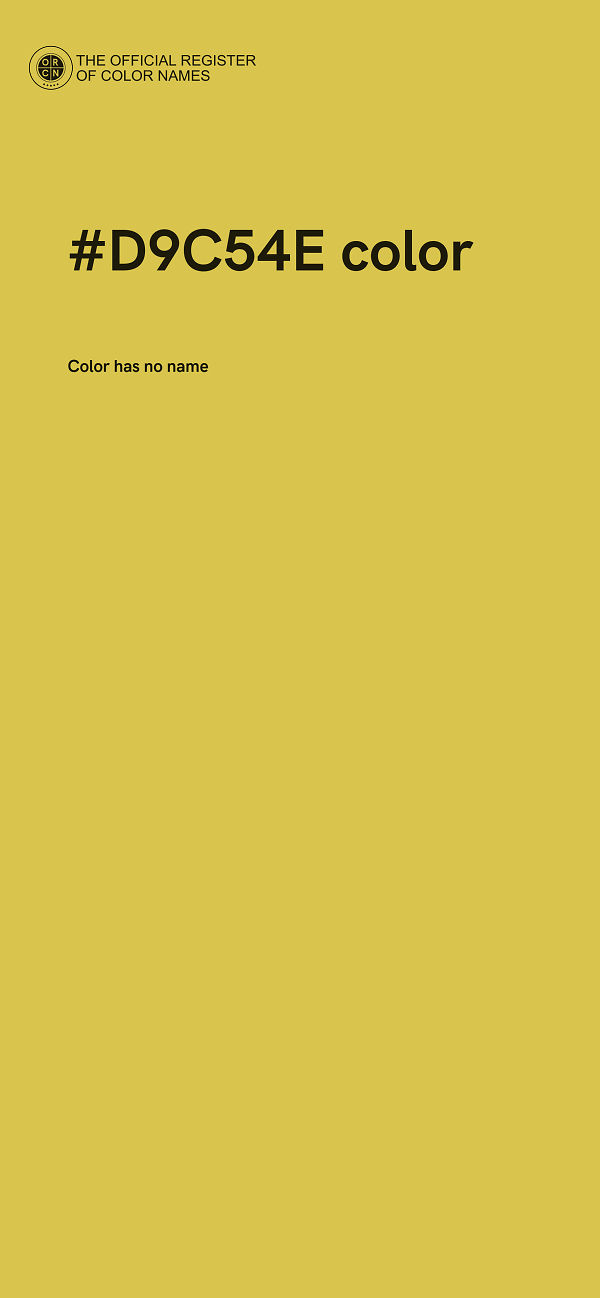 #D9C54E color image