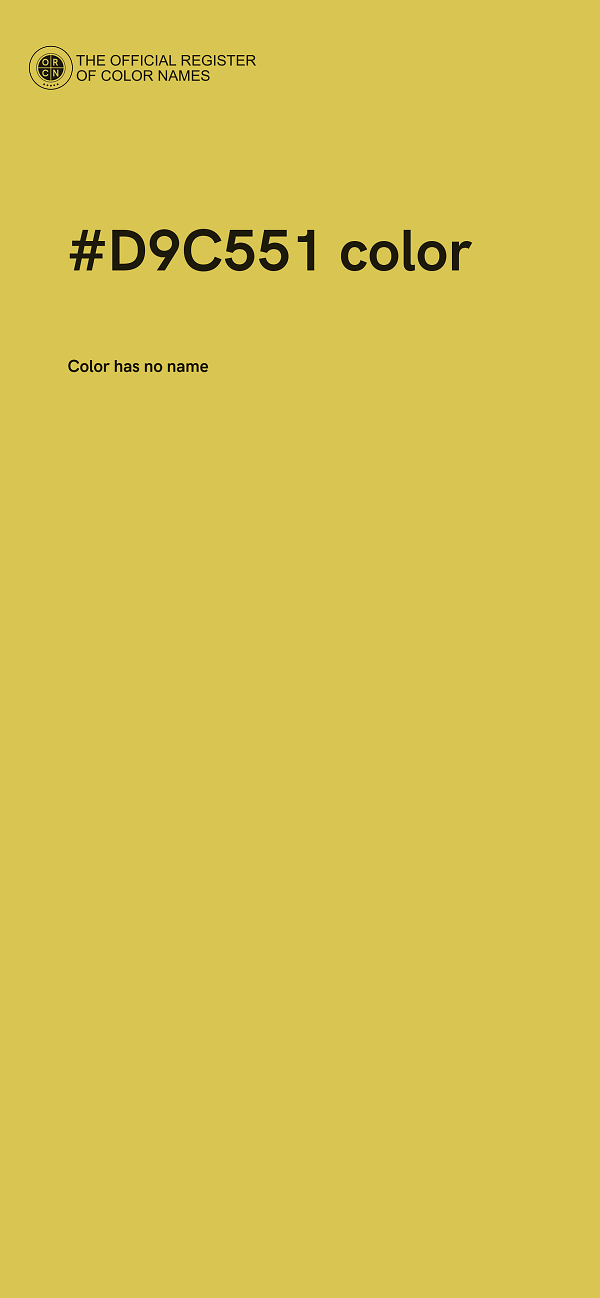 #D9C551 color image