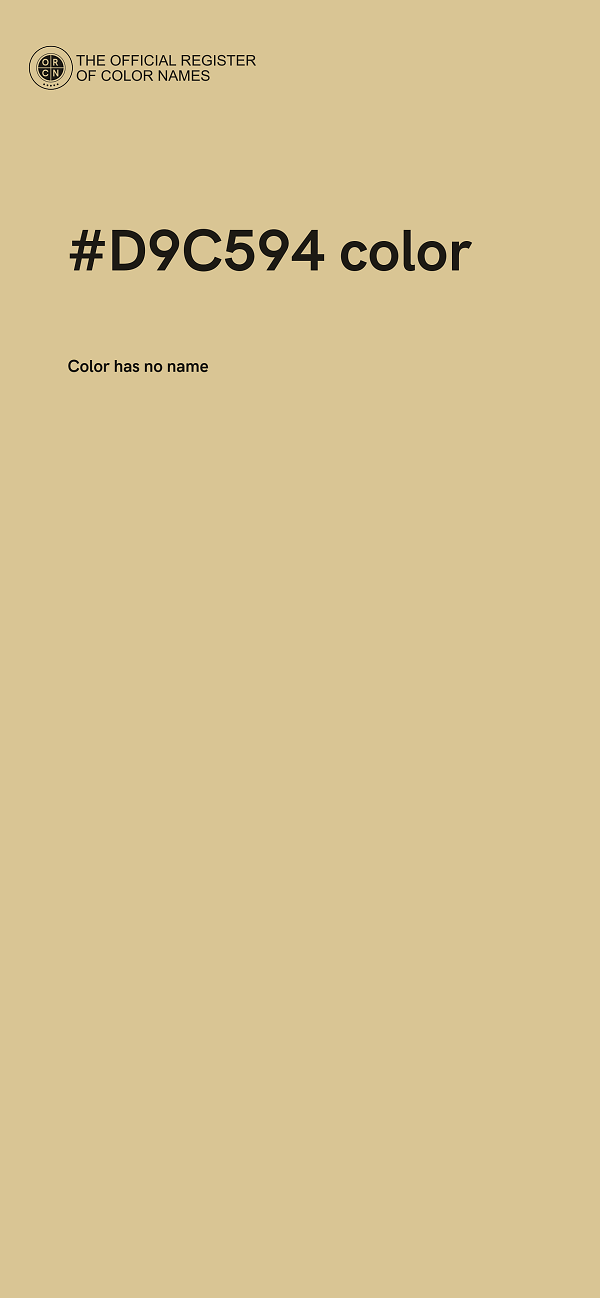 #D9C594 color image