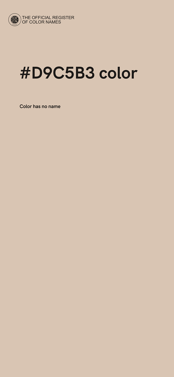#D9C5B3 color image