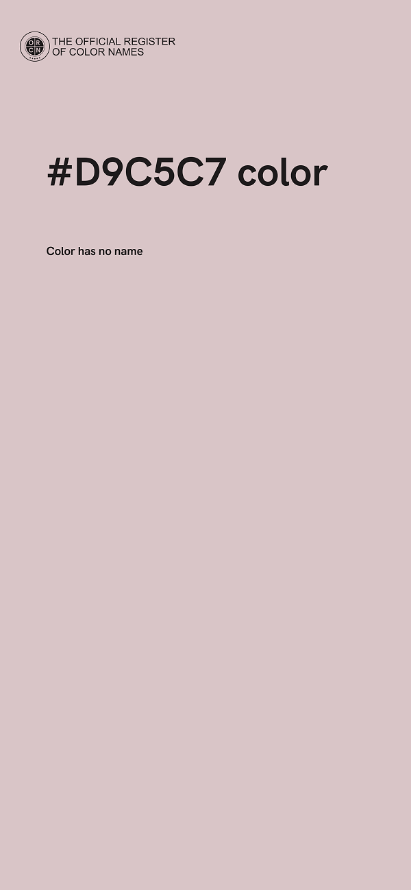 #D9C5C7 color image