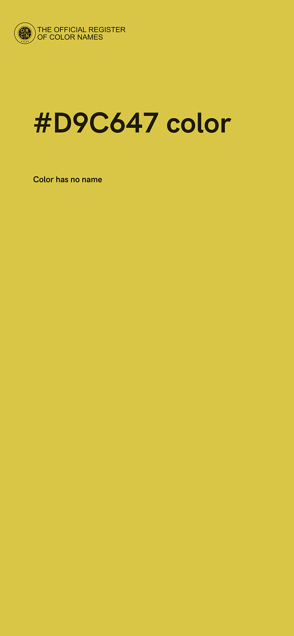 #D9C647 color image