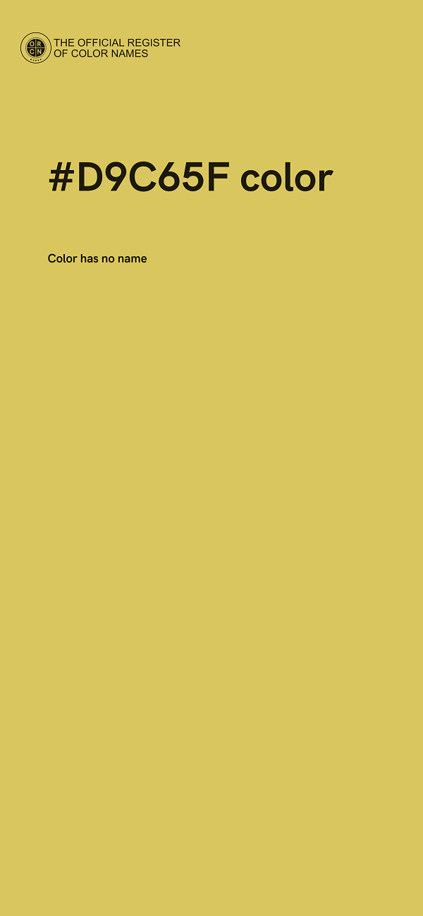 #D9C65F color image