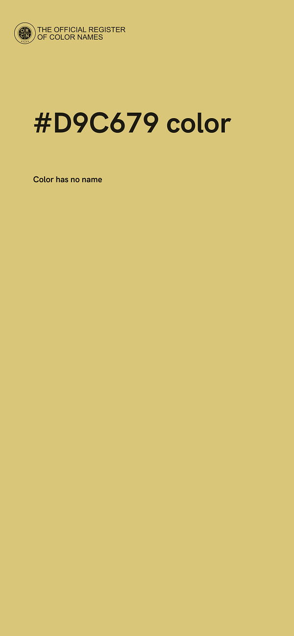 #D9C679 color image