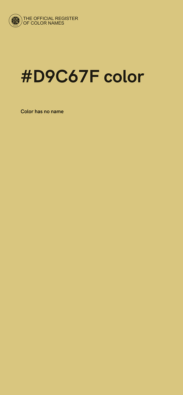 #D9C67F color image