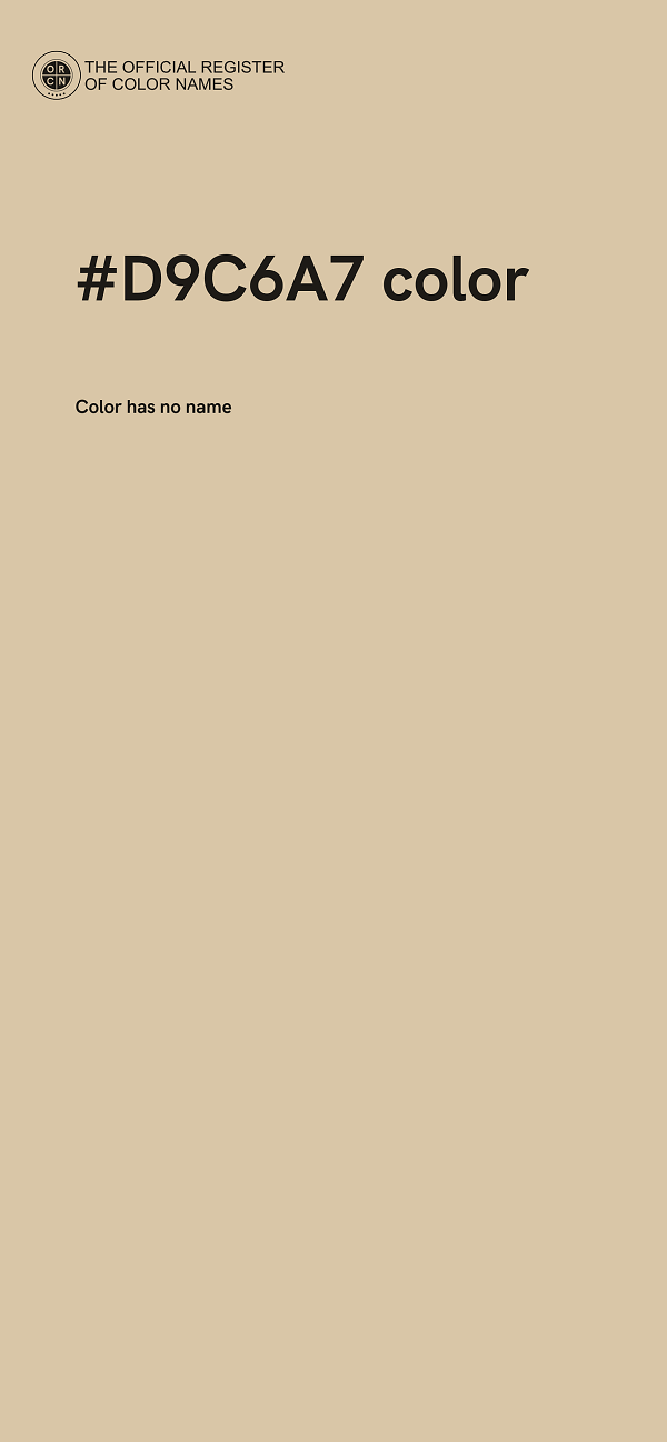 #D9C6A7 color image