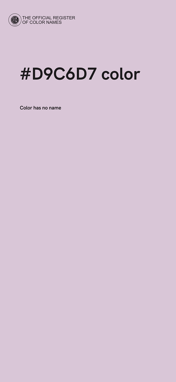 #D9C6D7 color image