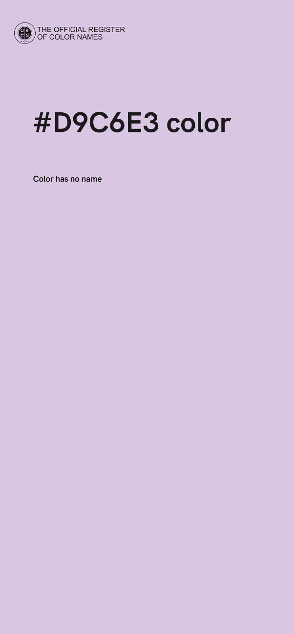 #D9C6E3 color image