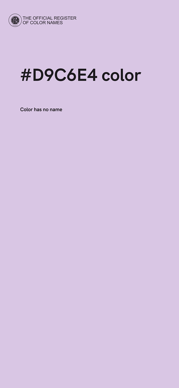 #D9C6E4 color image