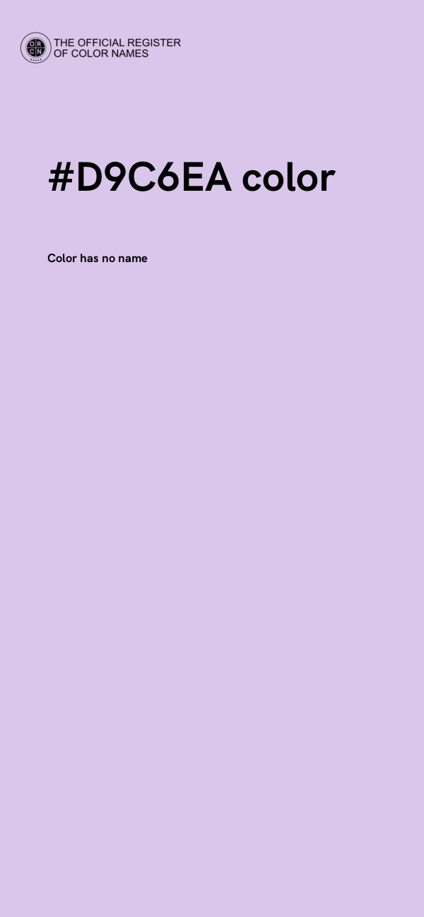 #D9C6EA color image