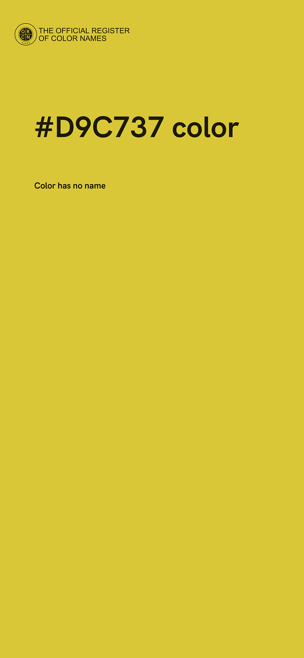 #D9C737 color image