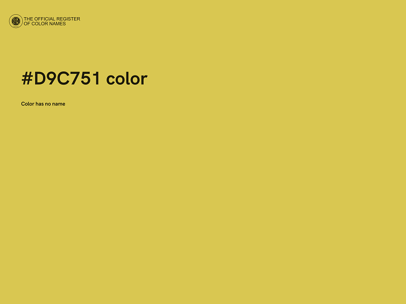 #D9C751 color image
